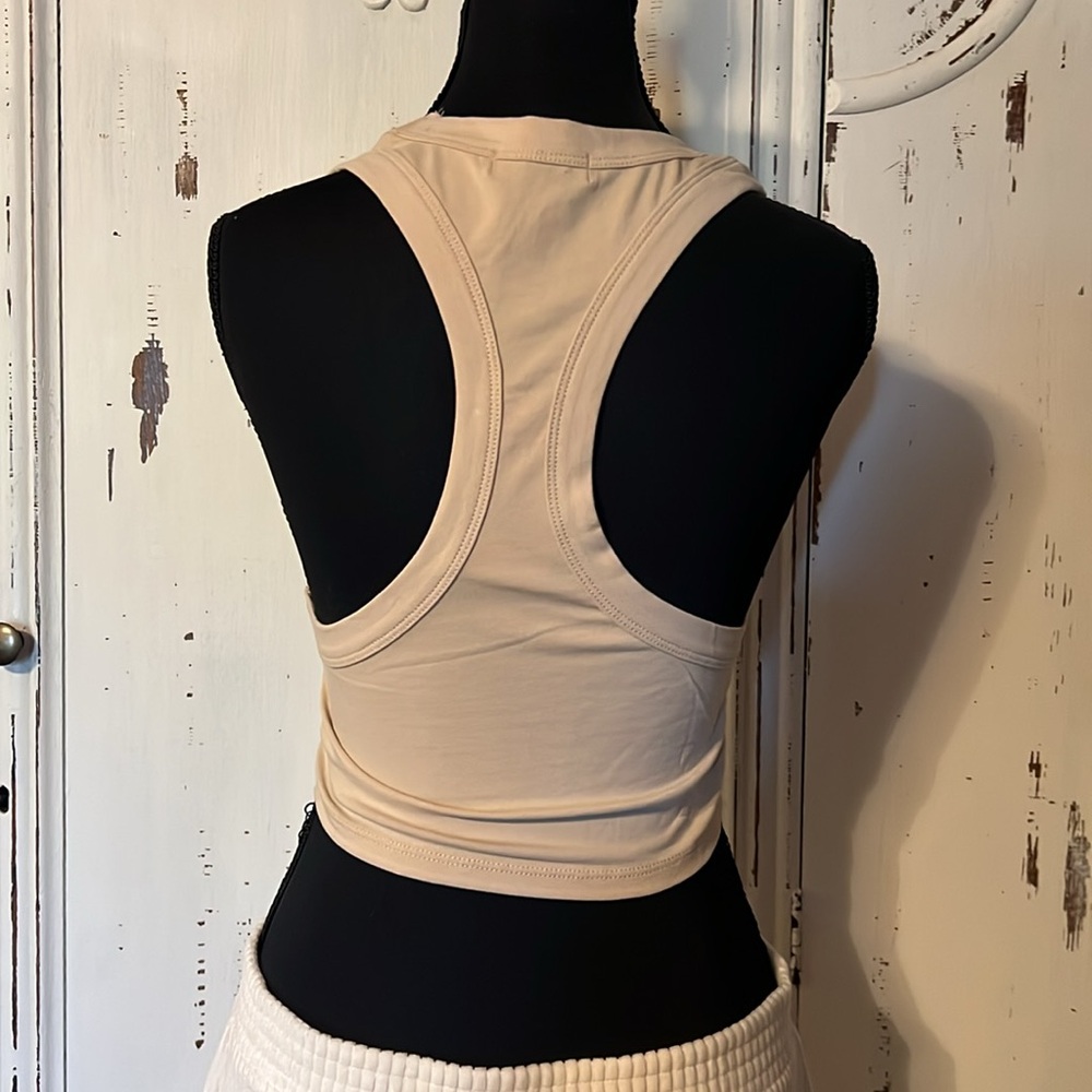WeWoreWhat Tan Fitted Crop Tank Top - Picture 2 of 10